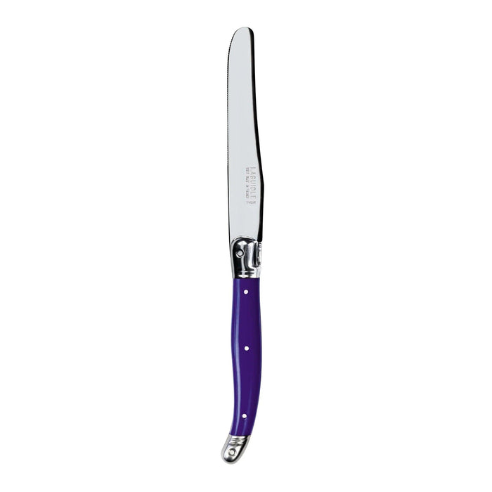 Laguiole French Style Fine Dining Dinner Knife 23cm - Purple - LemonSalt