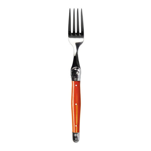Laguiole French Style Fine Dining Fork - Orange - LemonSalt