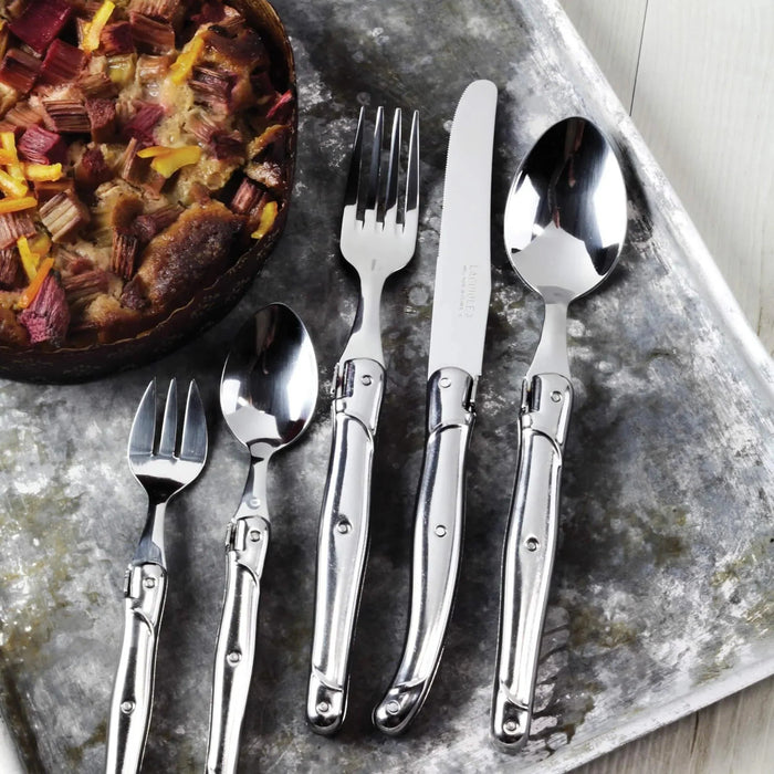 Laguiole French Style Set Of 24 Piece Fine Dining Cutlery Set In Wooden Tray - MultiColour