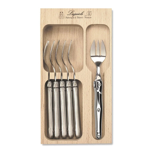 Laguiole French Style Set of 6 Fine Dining Cake Fork In Tray | {{ collection.title }}