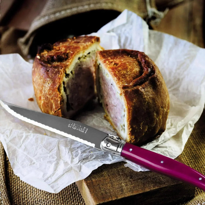 Laguiole French Style Set of 6 Fine Dining Steak Knife In Tray - Ivory White