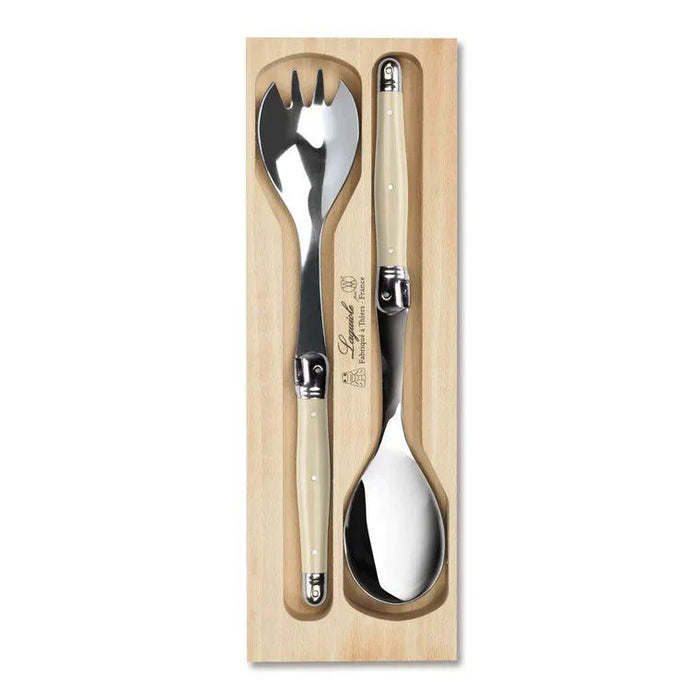 Laguiole Salad Server Set - Ivory