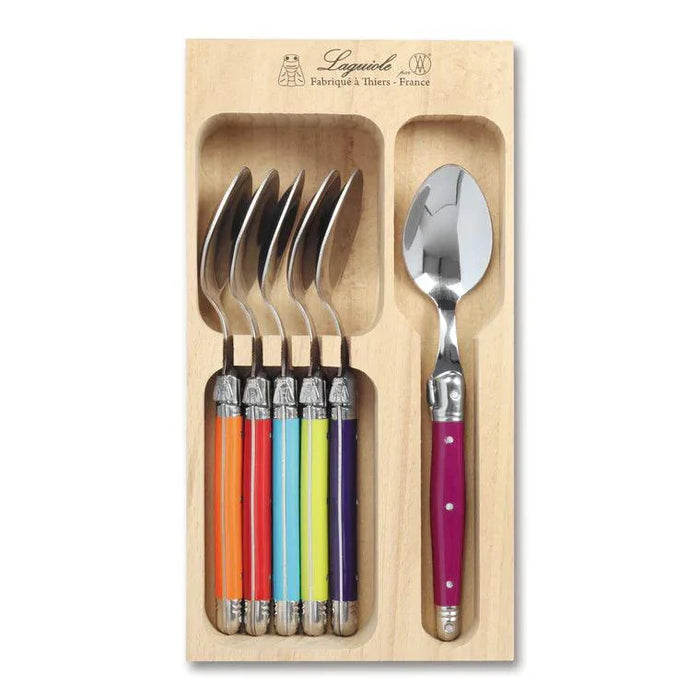 Laguiole Teaspoon Set of 6 - Multicoloured