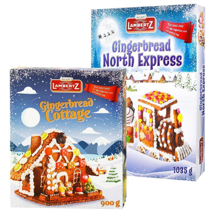 Lambertz Gingerbread Cottage & North Express Train Set (1.935kg) - LemonSalt