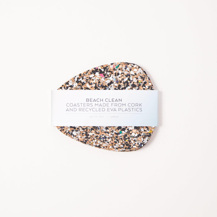 Liga Cork Beach Clean Coasters - Pebble (set of 4) - LemonSalt