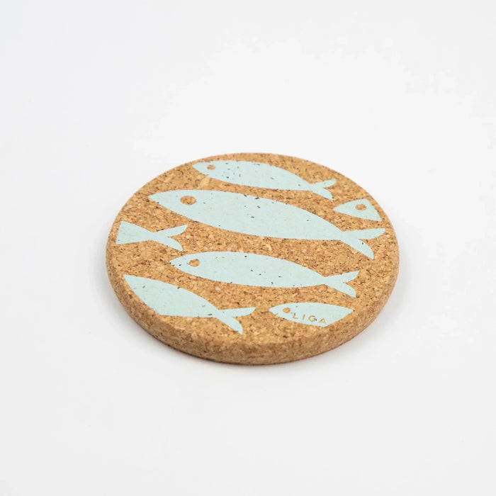 Liga Cork Coaster - Fish Sky