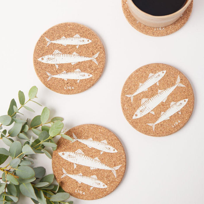Liga Cork Coaster - Mackerel - LemonSalt