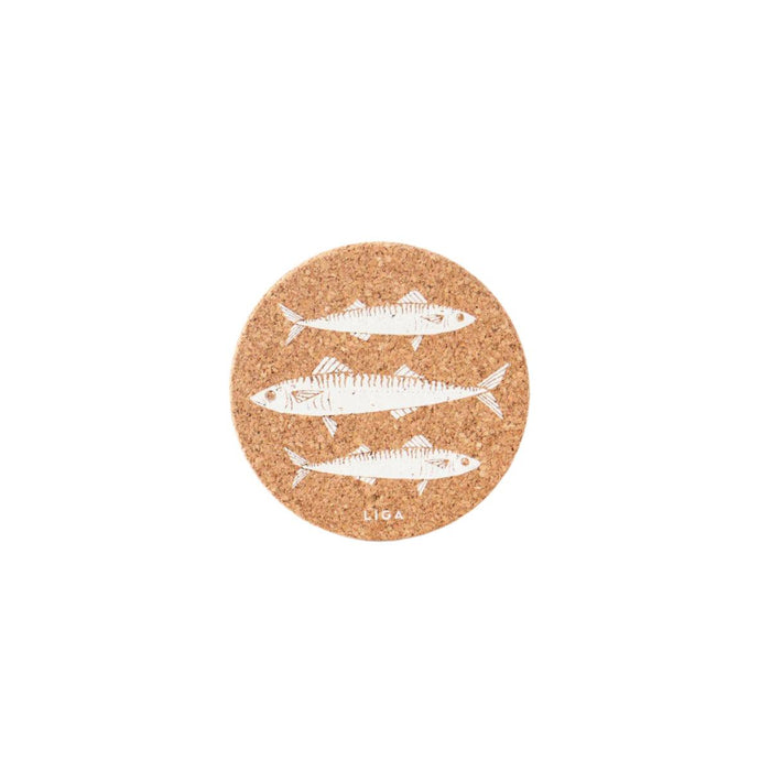 Liga Cork Coaster - Mackerel - LemonSalt