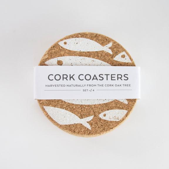 Liga Cork Coaster - White Fish | {{ collection.title }}