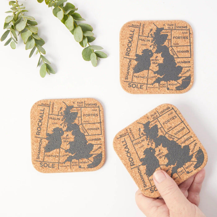 Liga Cork Coasters - Shipping Forecast (Set of 4) - LemonSalt