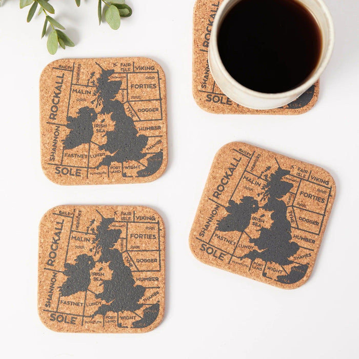 Liga Cork Coasters - Shipping Forecast (Set of 4) - LemonSalt