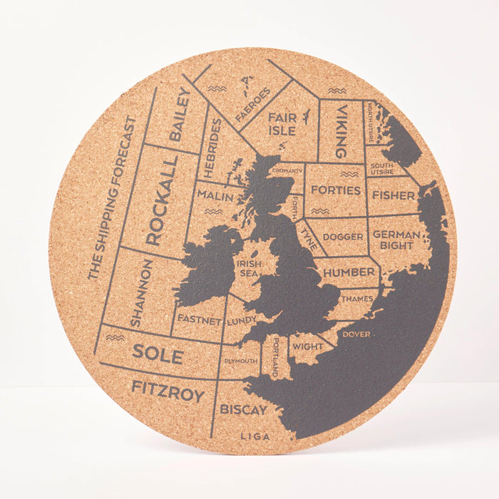 Liga Cork - Cork Max Placemats - Shipping Forecast (Set of 2) - LemonSalt