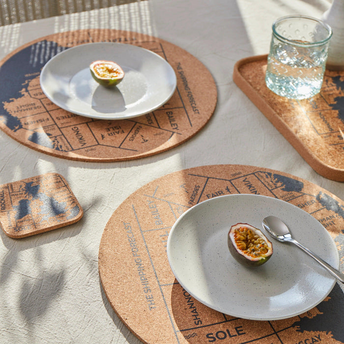 Liga Cork - Cork Max Placemats - Shipping Forecast (Set of 2) - LemonSalt