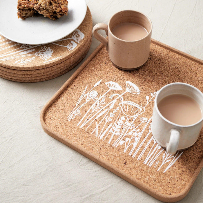 Liga Cork Eco Cork Tray - Flowers (30cm) - LemonSalt