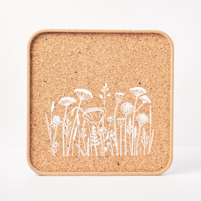 Liga Cork Eco Cork Tray - Flowers (30cm) - LemonSalt