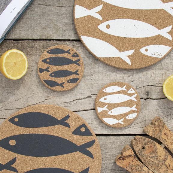 Liga Cork Placemats - White Fish