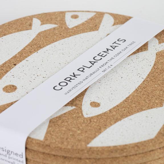 Liga Cork Placemats - White Fish