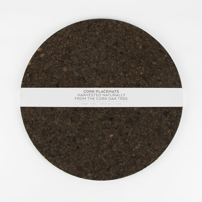 Liga Cork - Smoked Cork Placemats Max - Round (Set of 2) - LemonSalt
