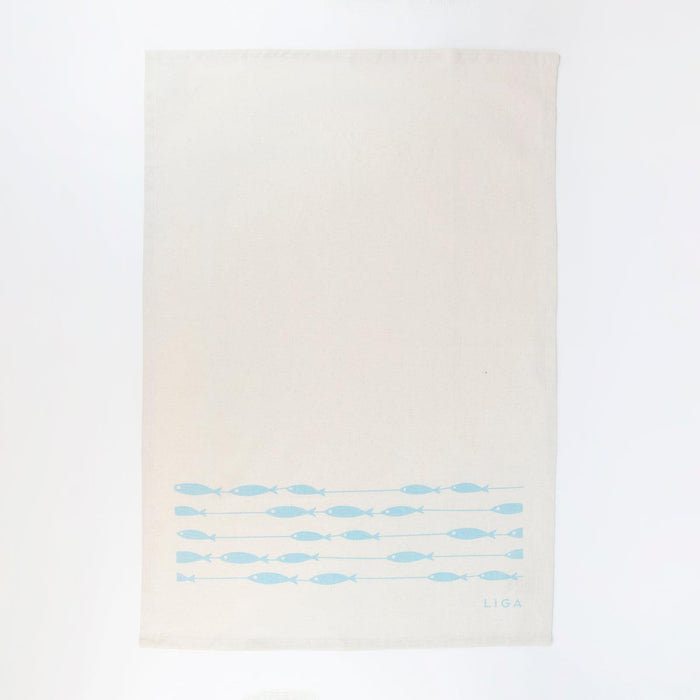 Liga Organic Organic Tea Towel - Fish on a Line - LemonSalt