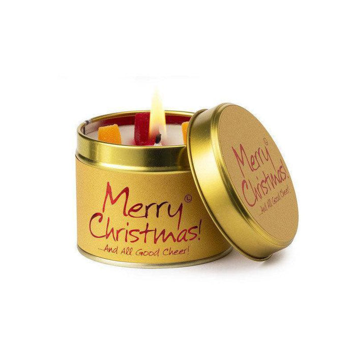 Lily Flame Merry Christmas Candle