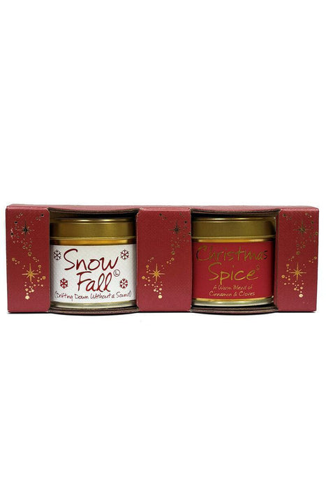 Lily Flame Mini Tin Duo Gift Set Christmas Candle - LemonSalt