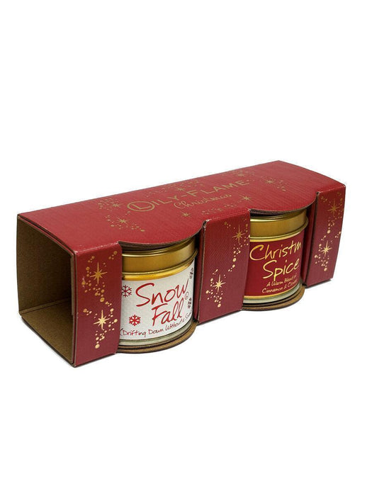 Lily Flame Mini Tin Duo Gift Set Christmas Candle - LemonSalt