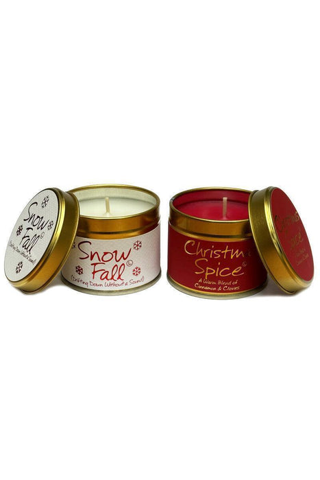 Lily Flame Mini Tin Duo Gift Set Christmas Candle - LemonSalt