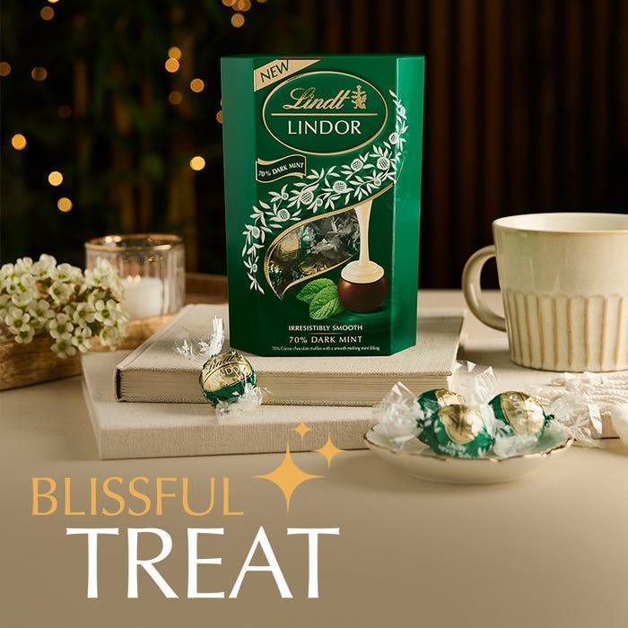 Lindt Lindor Dark Mint Truffles Box (200g) - LemonSalt