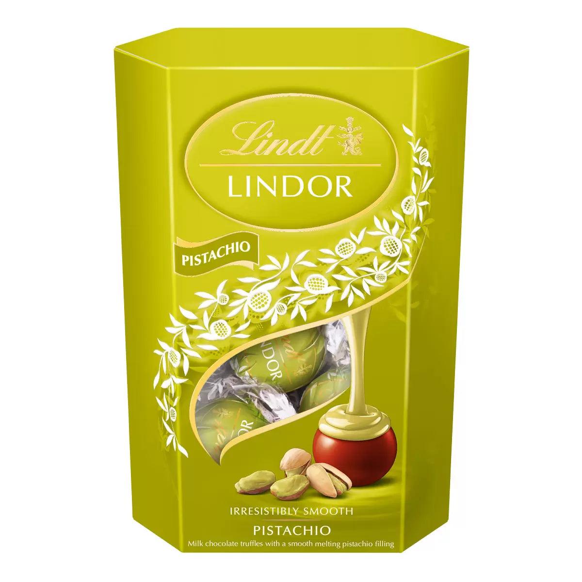 Lindt Lindor Pistachio Chocolate Truffles Box (200g) - LemonSalt