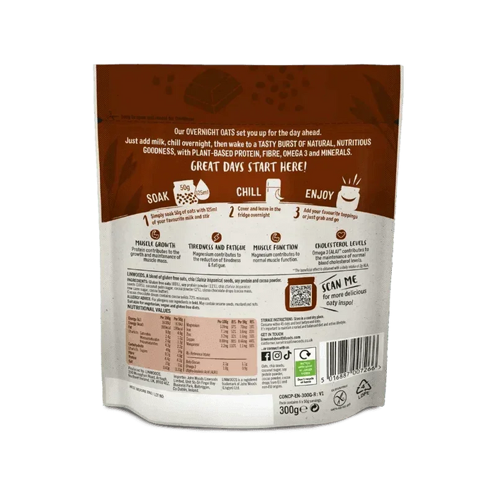 Linwoods - Chocolate Protein Overnight Oats (1kg) - LemonSalt