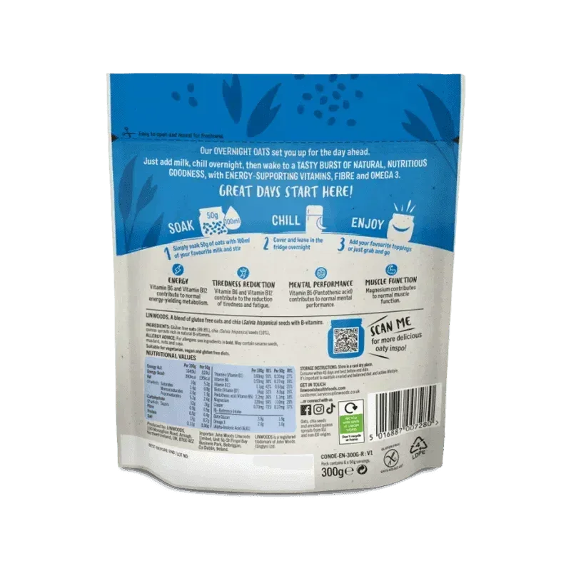 Linwoods - Original Energy Overnight Oats (1kg) - LemonSalt