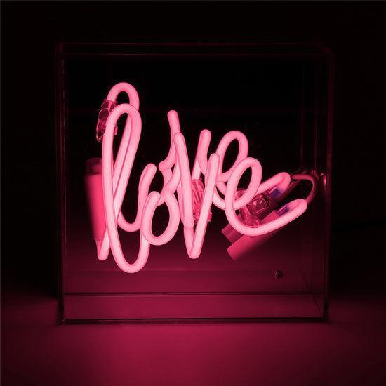 Locomocean 'Love' Mini Glass Neon Sign