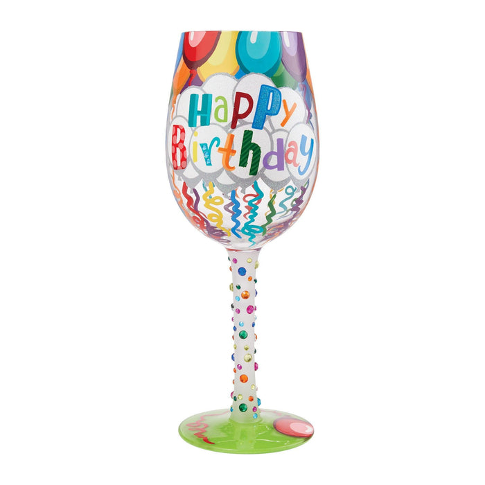 Lolita Birthday Streamers Wine Glass