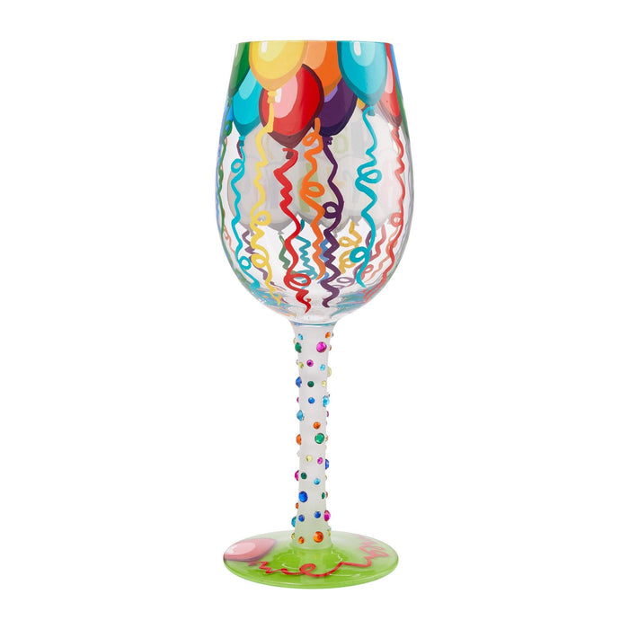 Lolita Birthday Streamers Wine Glass