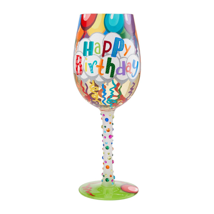Lolita Birthday Streamers Wine Glass