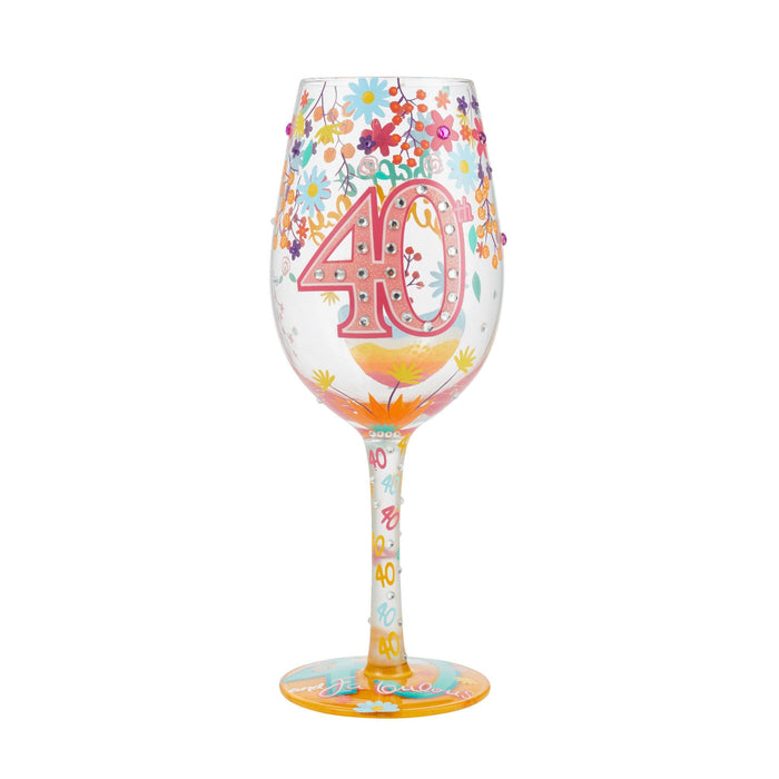 Lolita Happy 40th Birthday Wine Glass | {{ collection.title }}