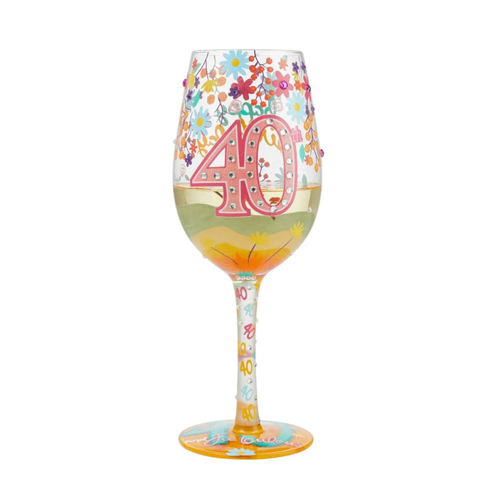Lolita Happy 40th Birthday Wine Glass