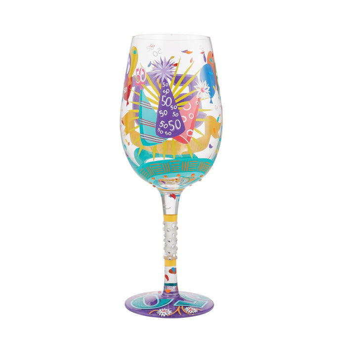 Lolita Happy 50th Birthday Wine Glass