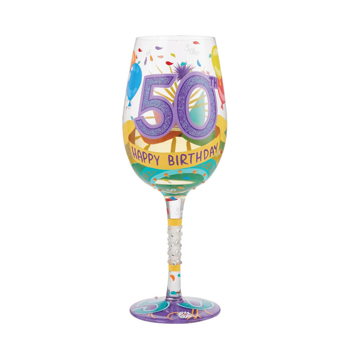 Lolita Happy 50th Birthday Wine Glass