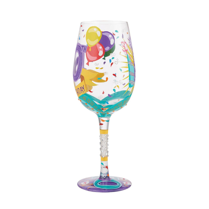 Lolita Happy 50th Birthday Wine Glass