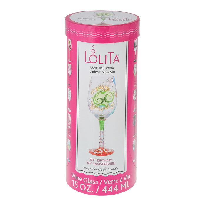 Lolita Happy 60th Birthday Wine Glass | {{ collection.title }}