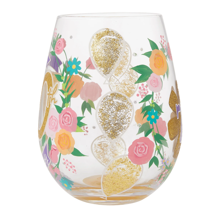 Lolita Happy 70th Birthday Stemless Wine Glass