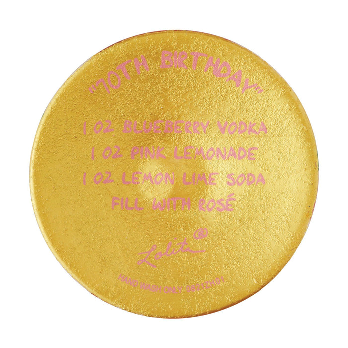 Lolita Happy 70th Birthday Wine Glass