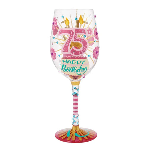 Lolita Happy 75th Birthday Wine Glass - LemonSalt