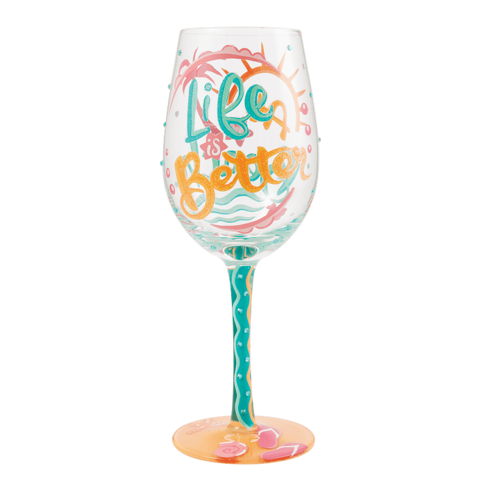 Lolita Life At The Beach Wine Glass