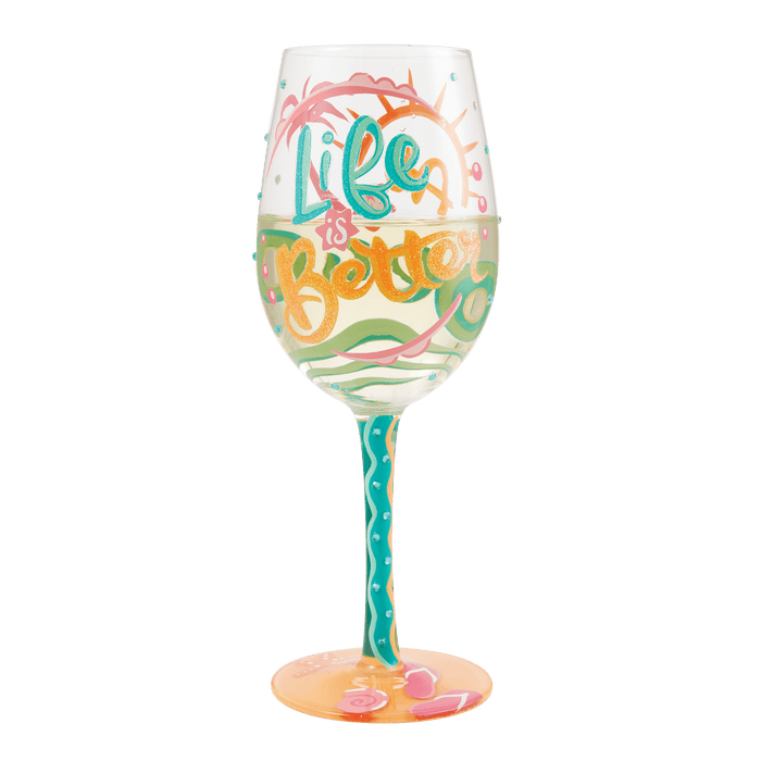 Lolita Life At The Beach Wine Glass