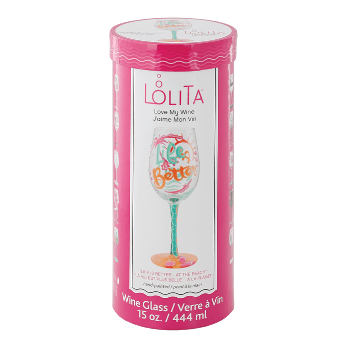 Lolita Life At The Beach Wine Glass