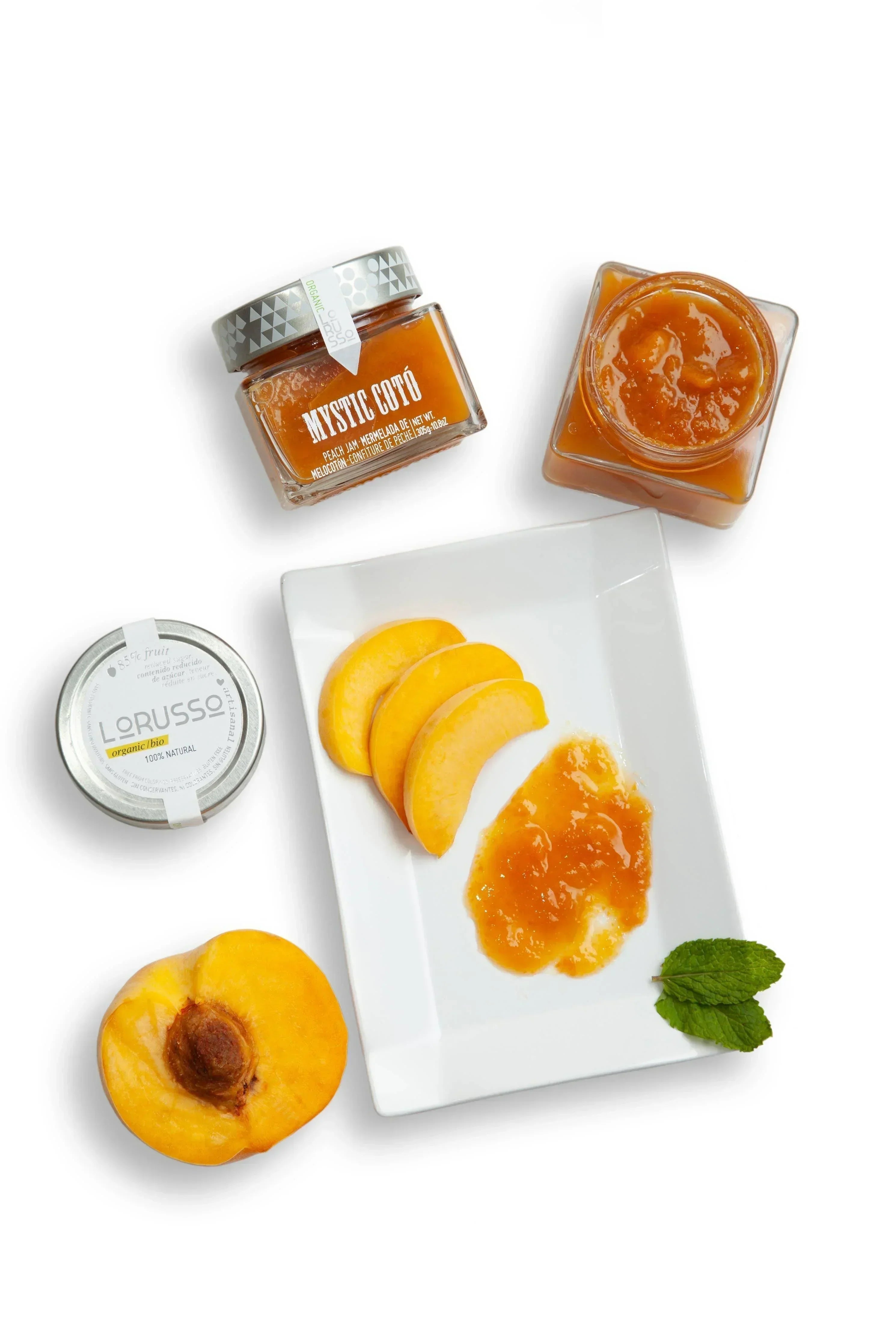 LoRUSSo Organic Artisanal Peach Jam (305g)