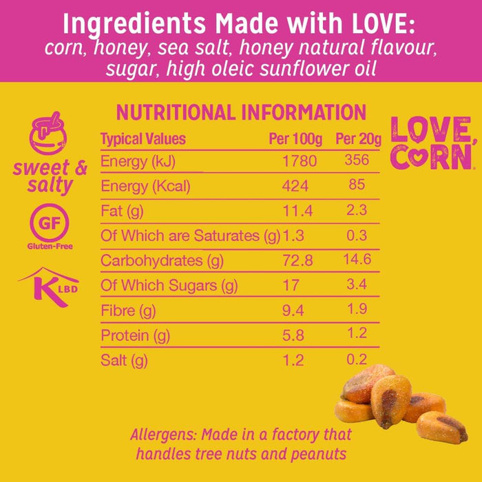 Love Corn Sweet & Salty Crunchy Corn (20x20g) - LemonSalt