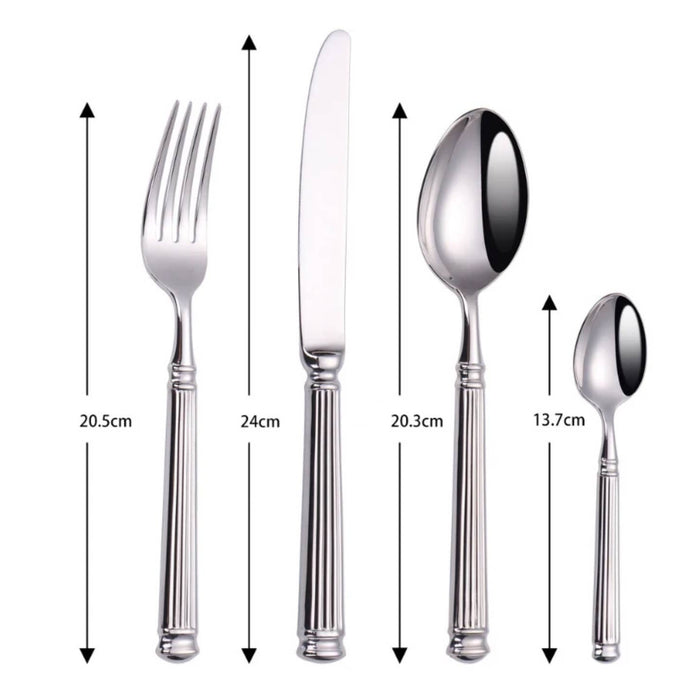 Luxury Stainless Steel Tableware Cutlery Set of 4 - LemonSalt